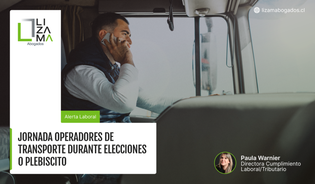 Jornada operadores de transporte durante elecciones o plebiscito