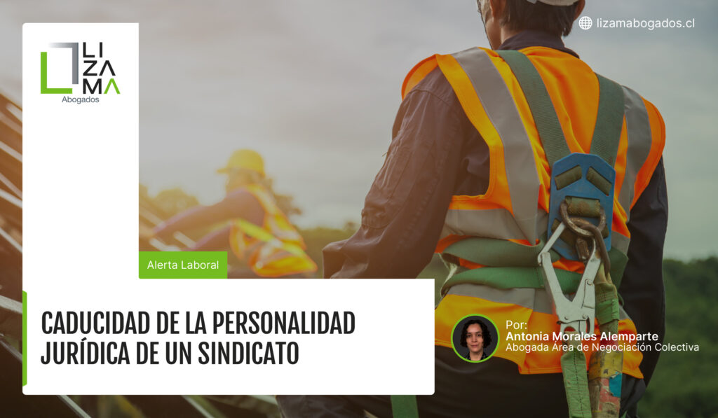 Caducidad de la personalidad jurídica de un Sindicato