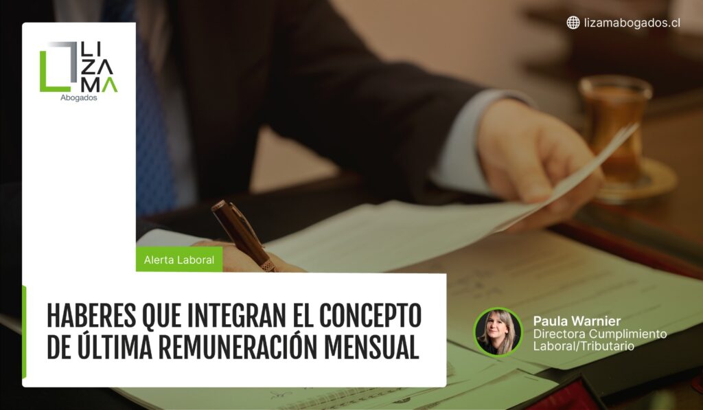 Haberes que integran el concepto de última remuneración mensual