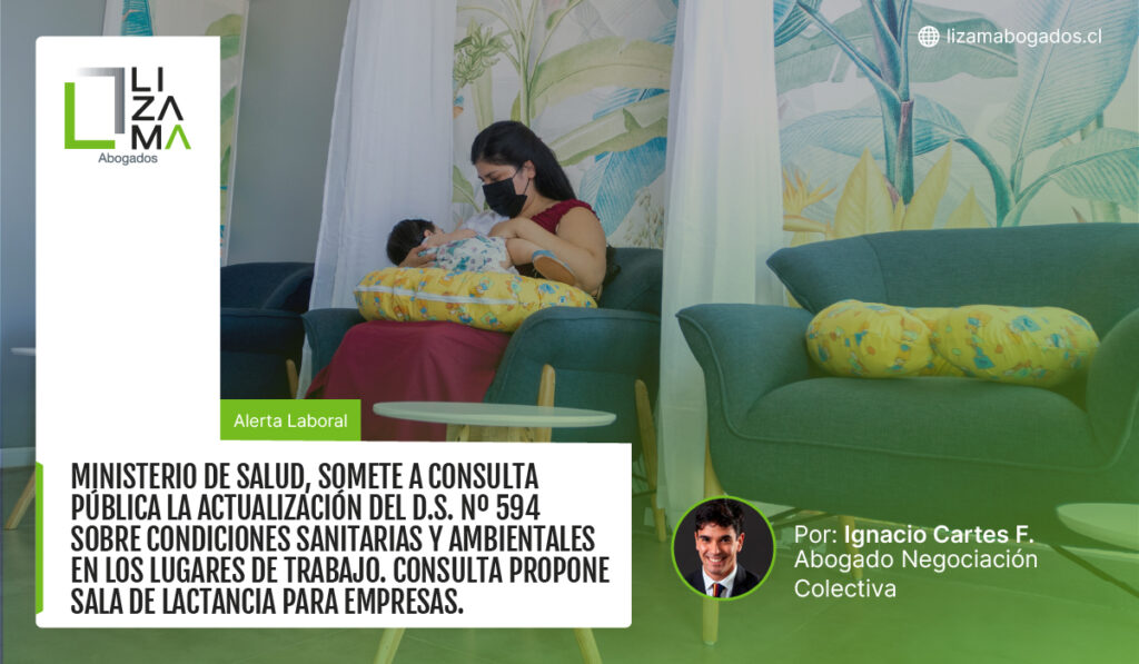 Ministerio de Salud, somete a consulta pública la actualización del D.S. Nº 594 sobre Condiciones Sanitarias y Ambientales en los Lugares de Trabajo. Consulta propone Sala de Lactancia para empresas