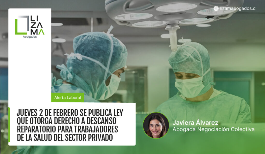 se publica ley que otorga derecho a descanso reparatorio para trabajadores de la salud del sector privado
